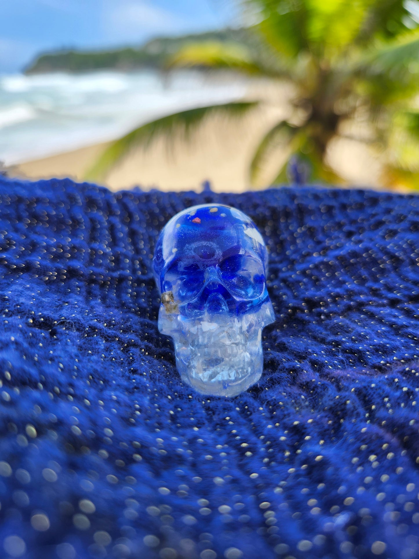Calavera pequeña azul