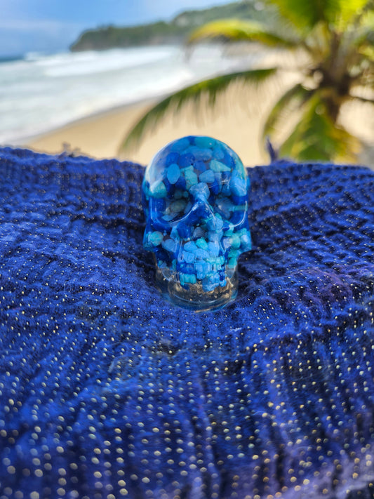 Calavera Mediana azul