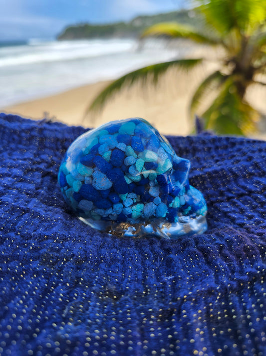 Calavera Mediana azul