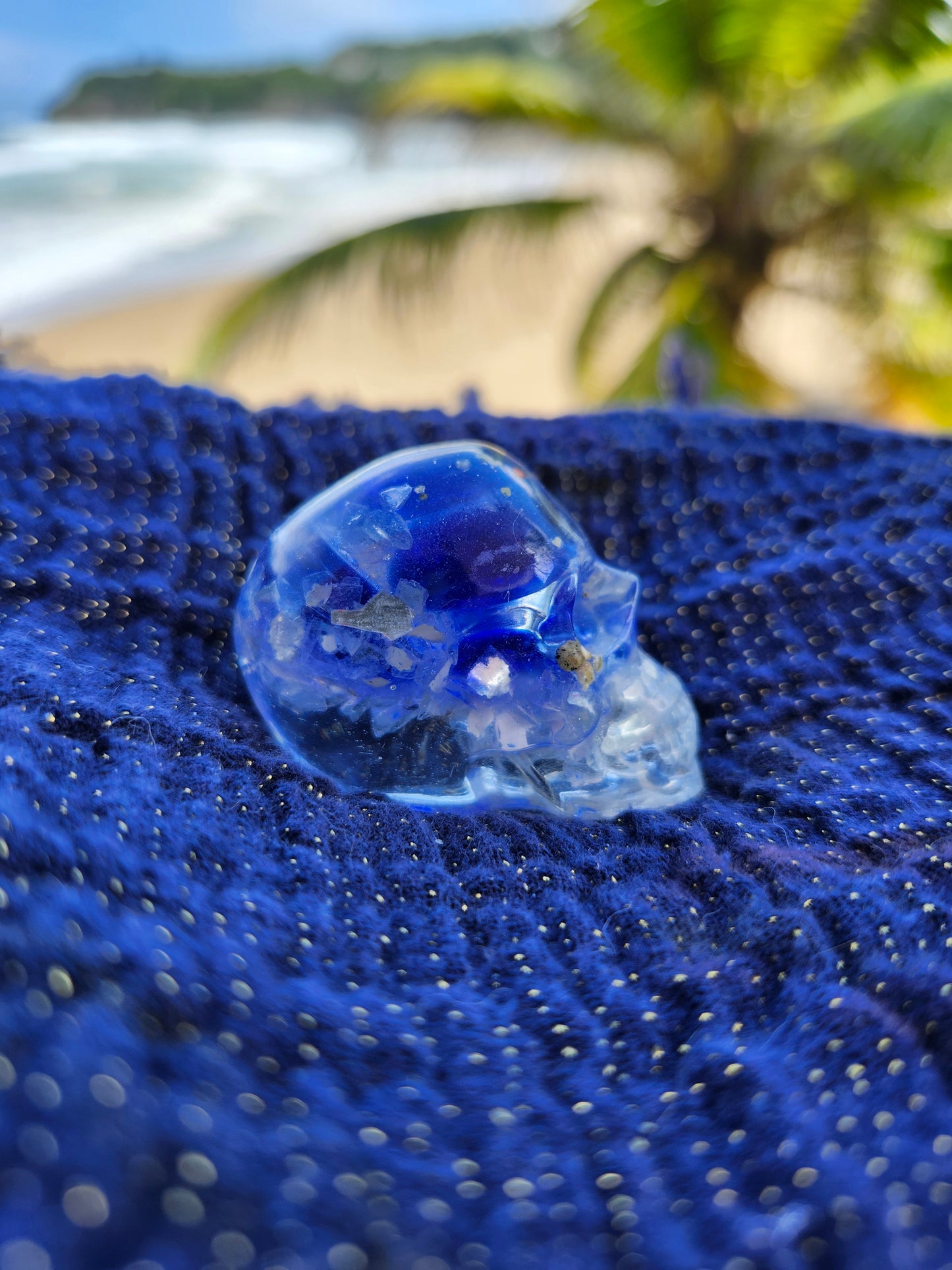 Calavera pequeña azul