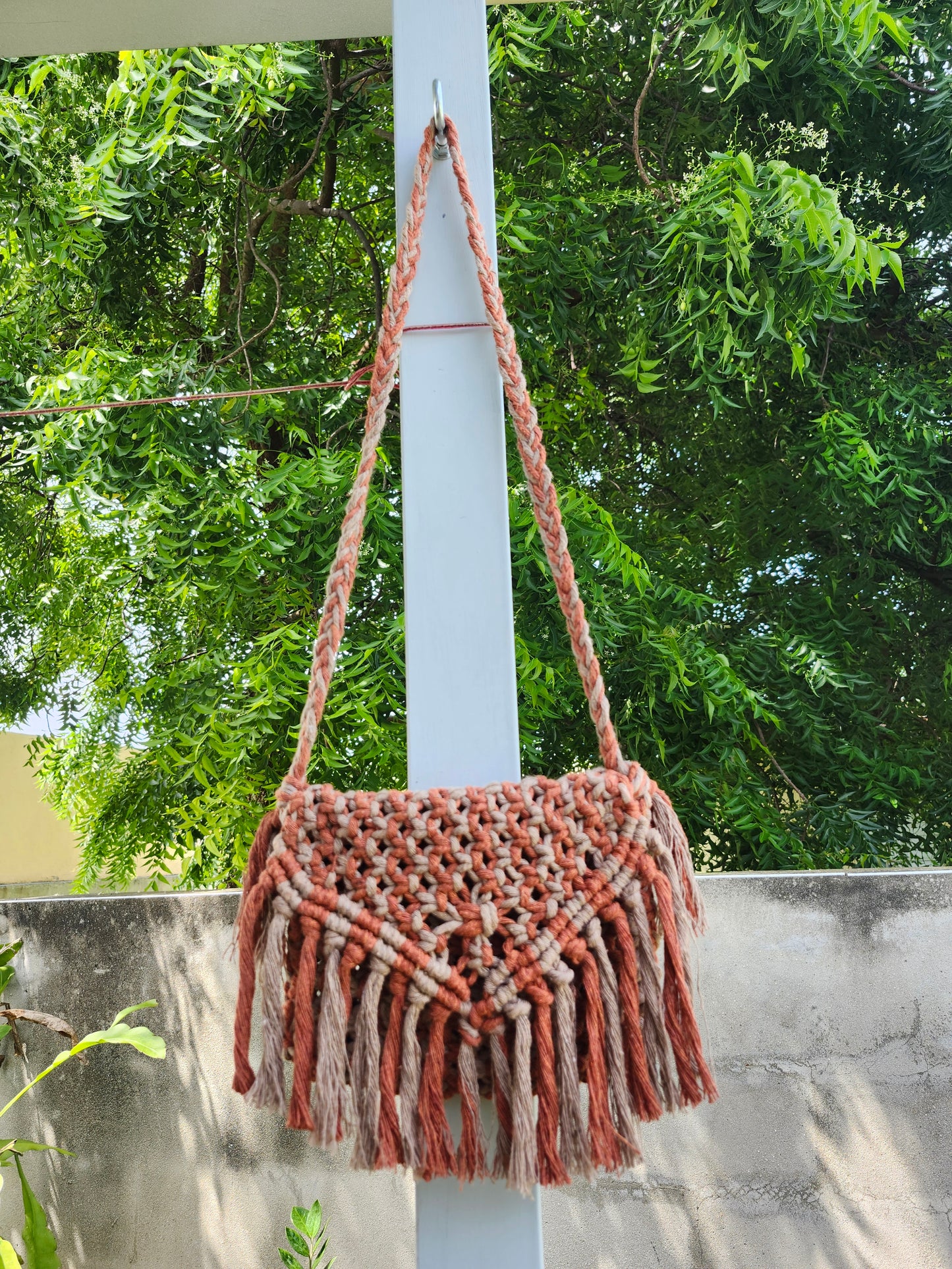 Cartera macramé