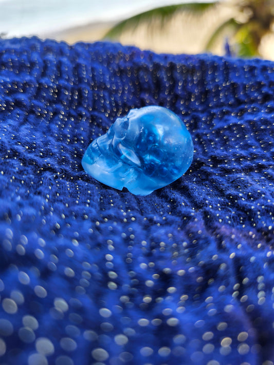 Calavera mini azul