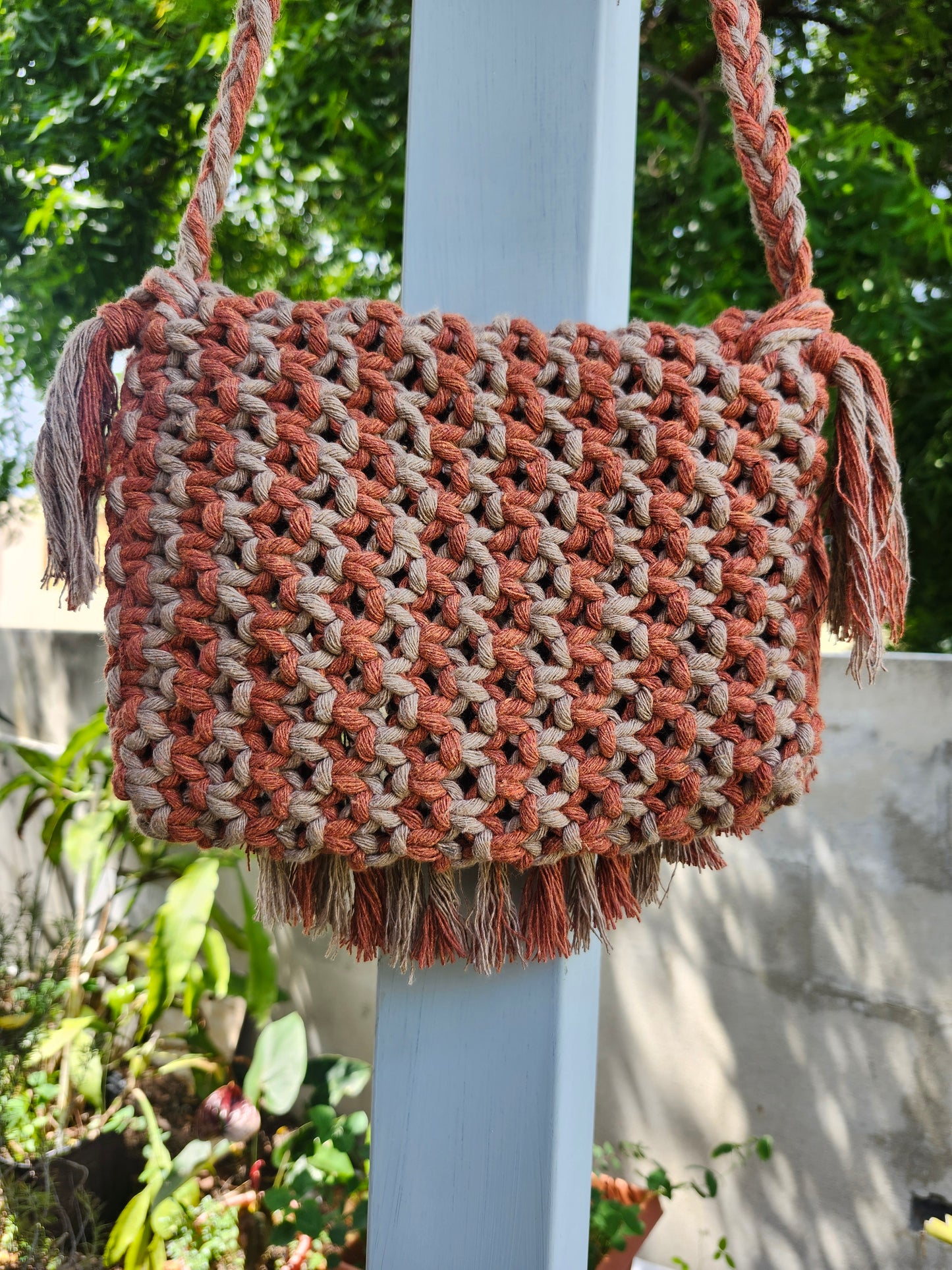 Cartera macramé